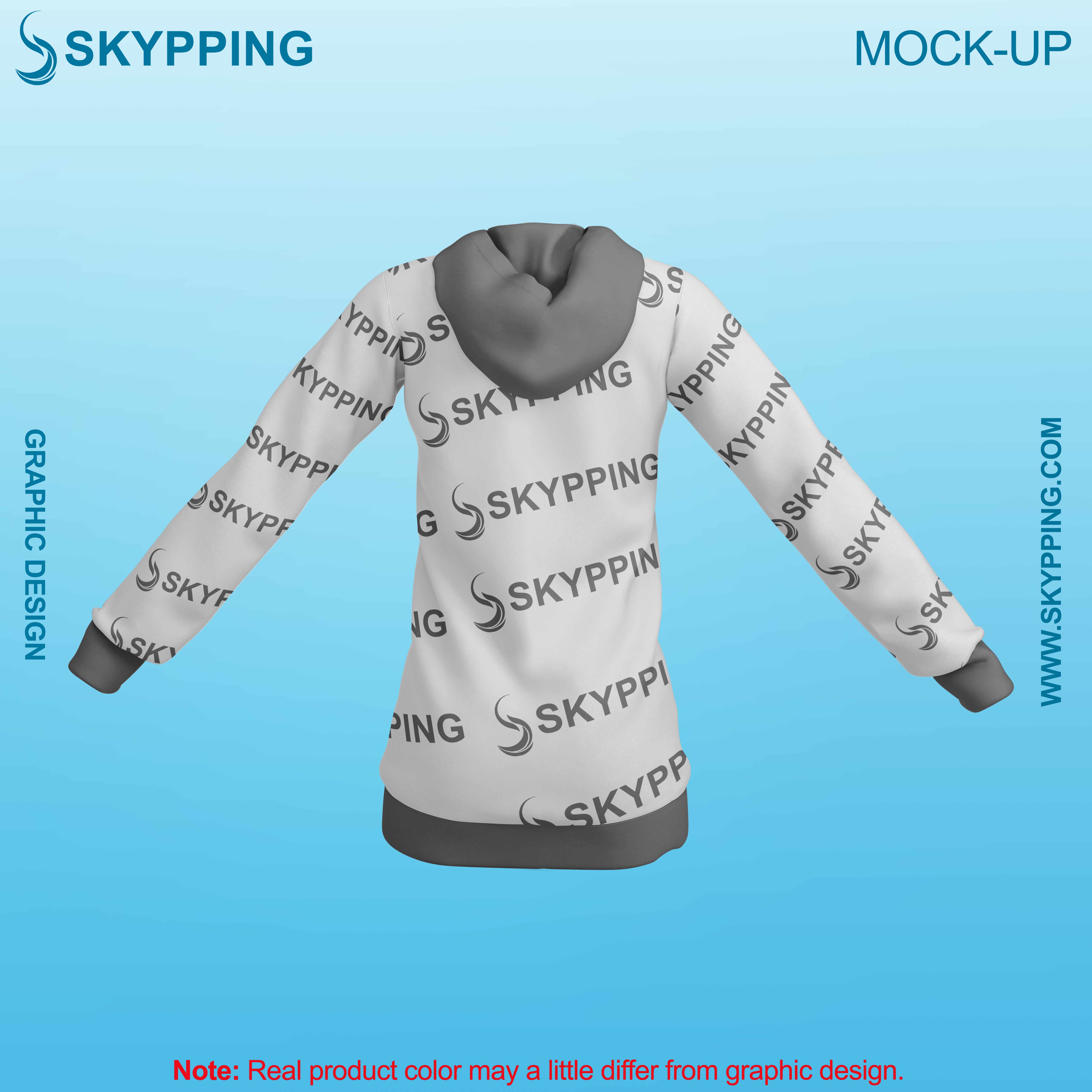 White Combo Pull Over Hoodie with Kangroo Pockets for Women